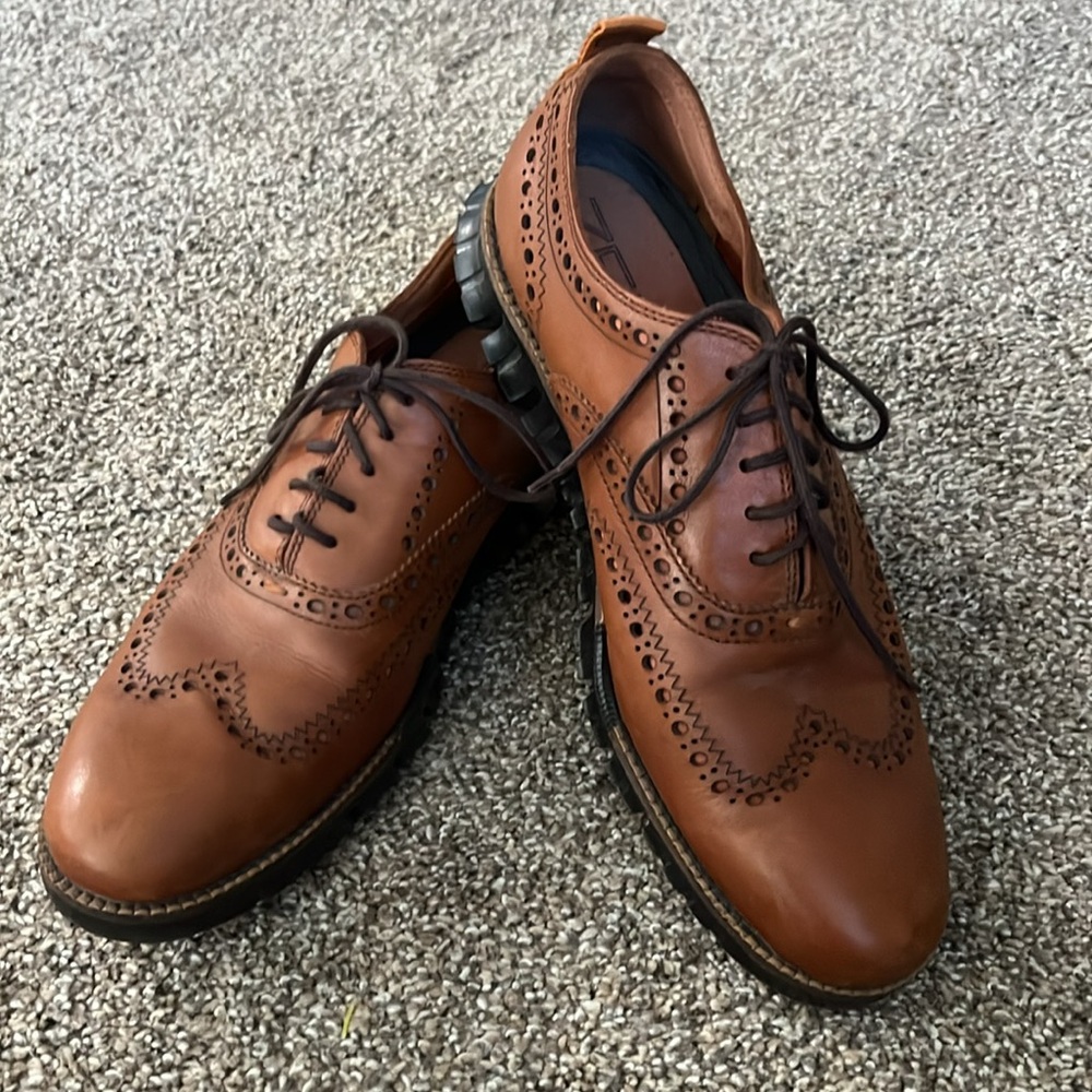 Cole Haan Zerogrand Leather Wingtip Derby Oxford Size 7 - Picture 3 of 12